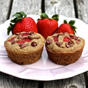 Strawberry Chocolate Chip Buckwheat Muffins - Create. Nourish. Love.