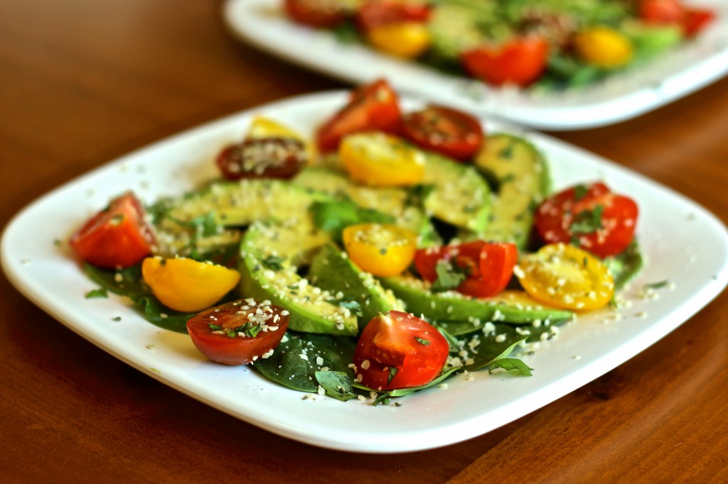 Summer Heirloom Tomato, Avocado and Herb Salad