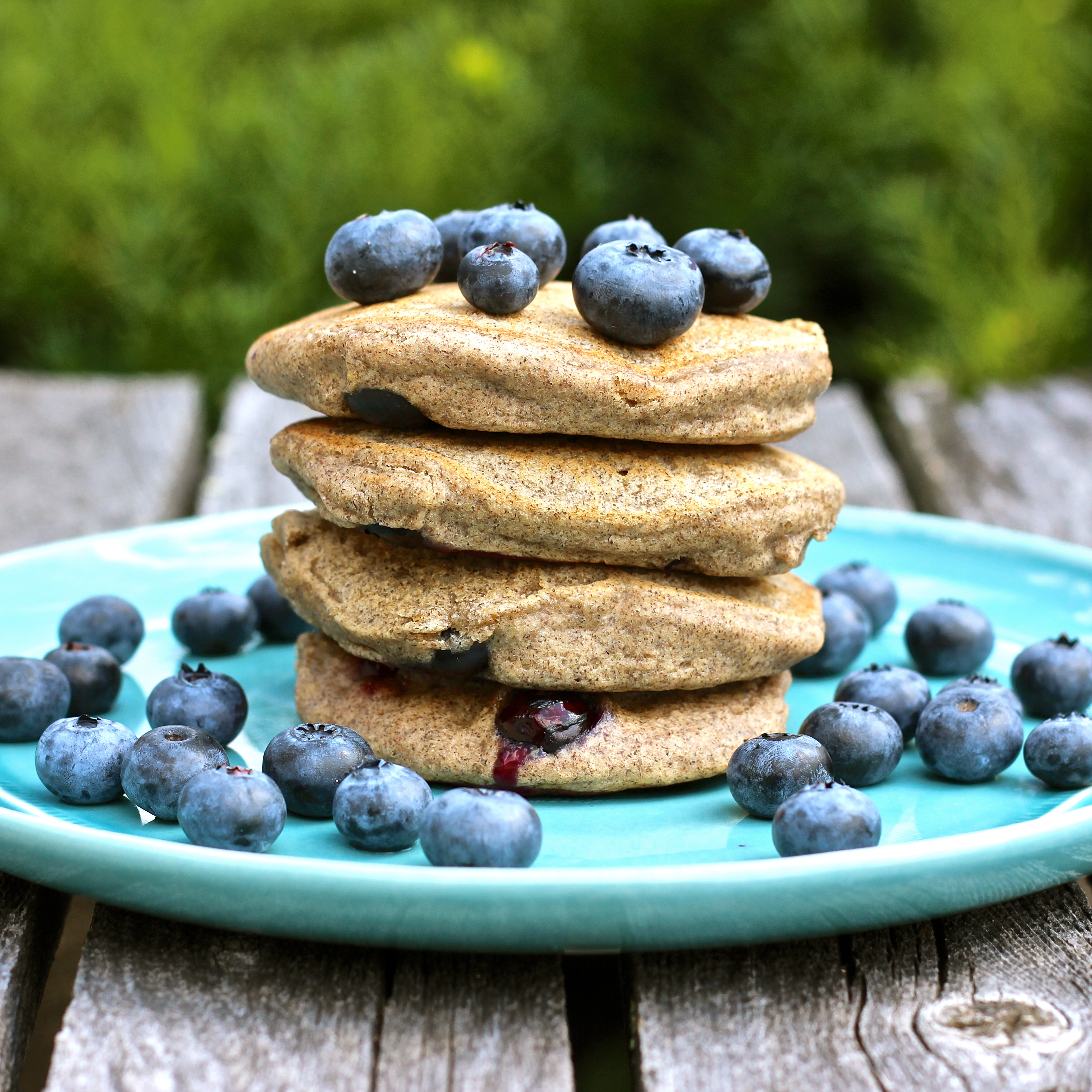 Whole Grain Blueberry Pancakes
