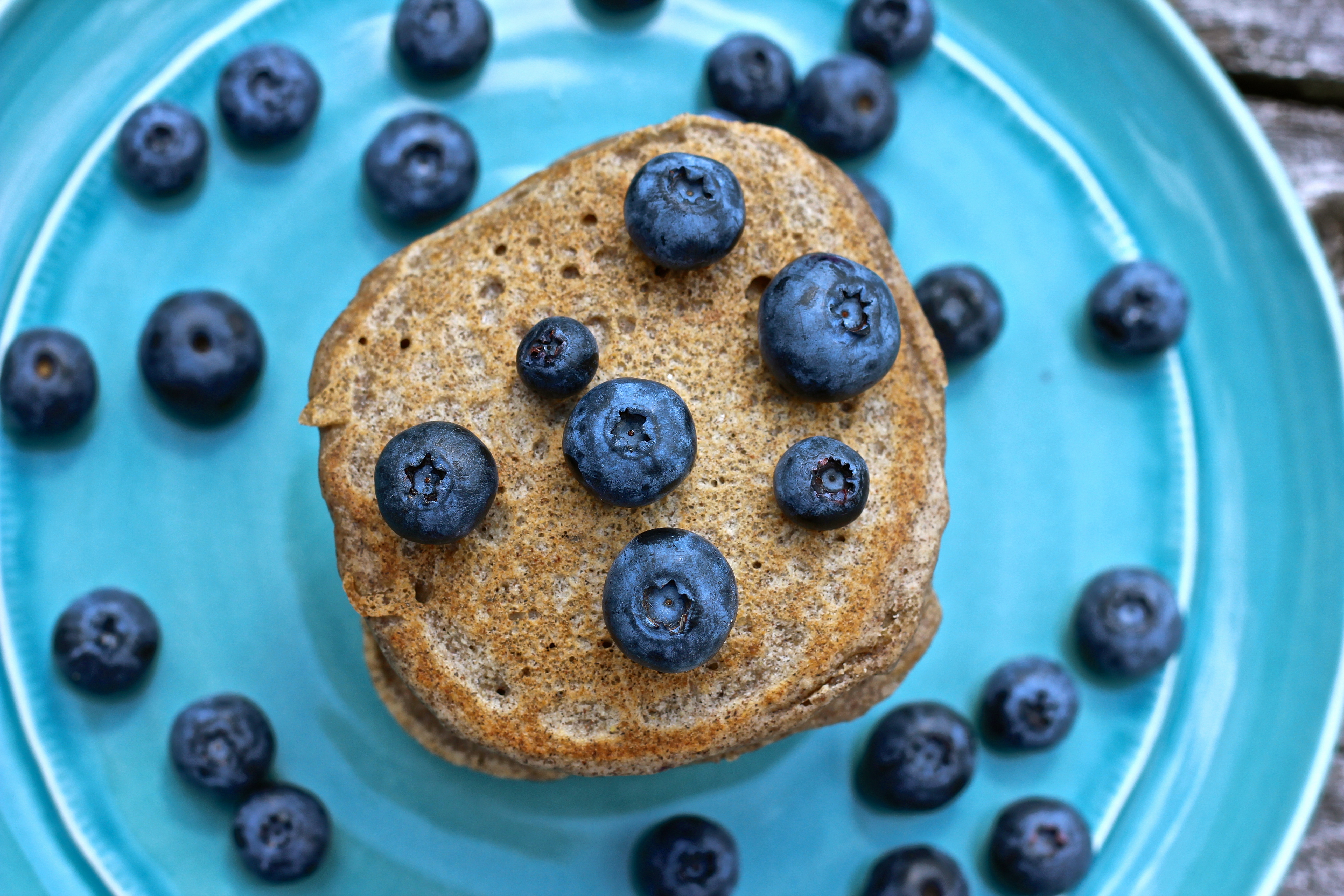 Whole Grain Blueberry Pancakes