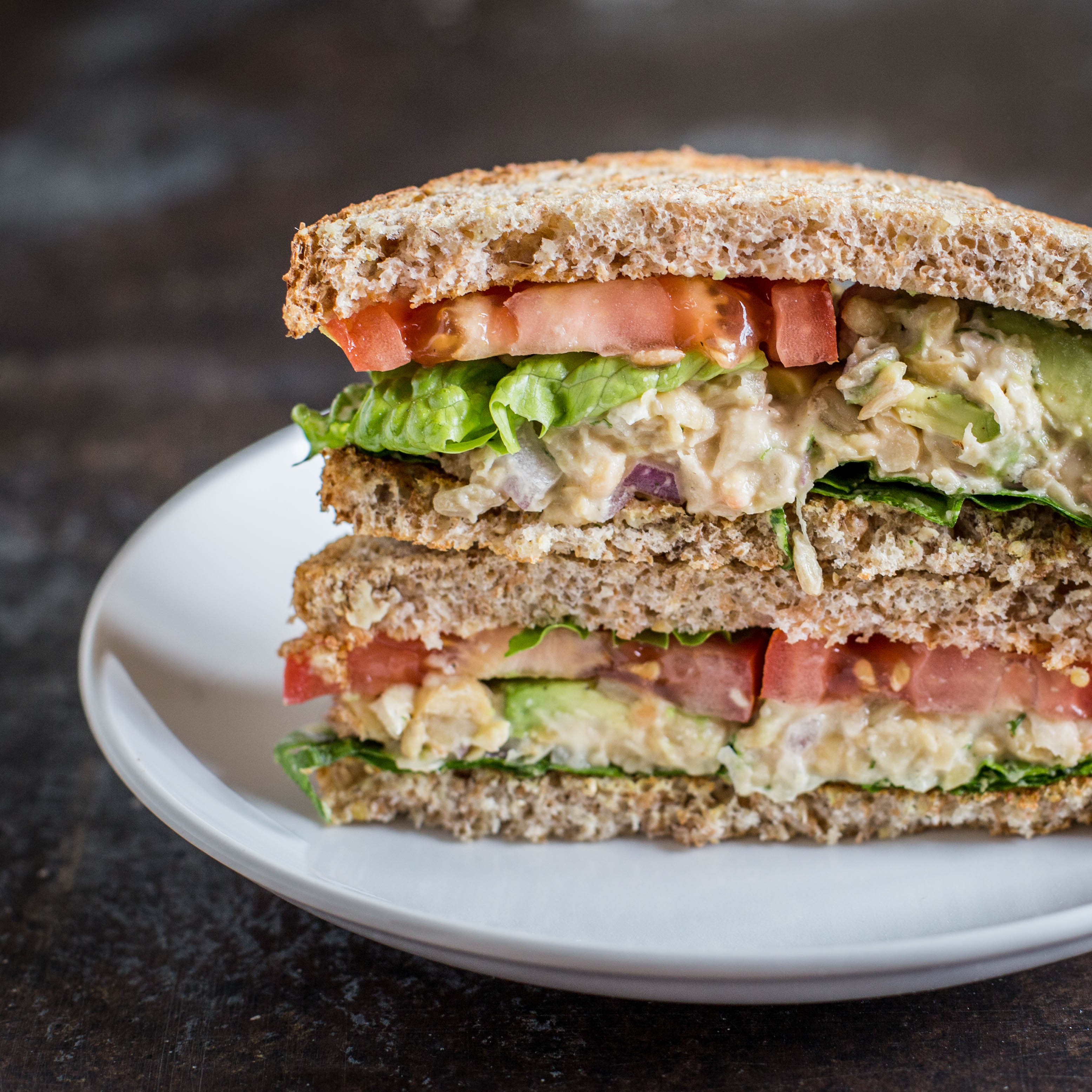 Creamy and Crunchy Chickpea Salad Sandwich - Create. Nourish. Love.