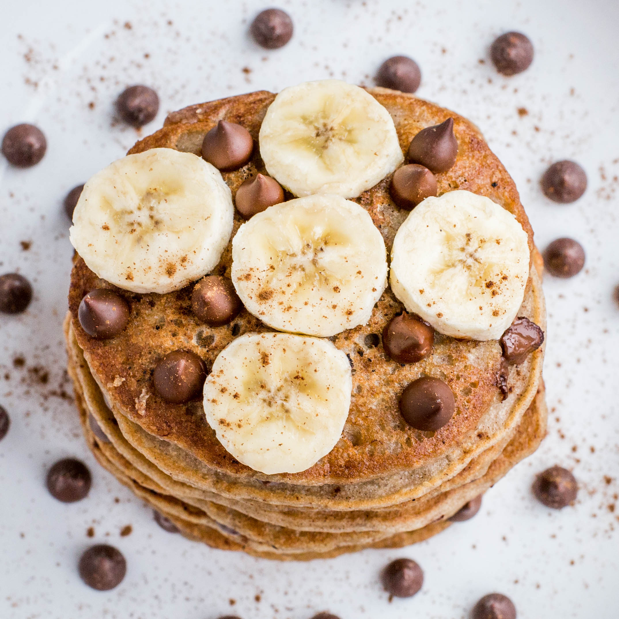 Banana Chocolate Chip Protein Pancakes Create Nourish Love